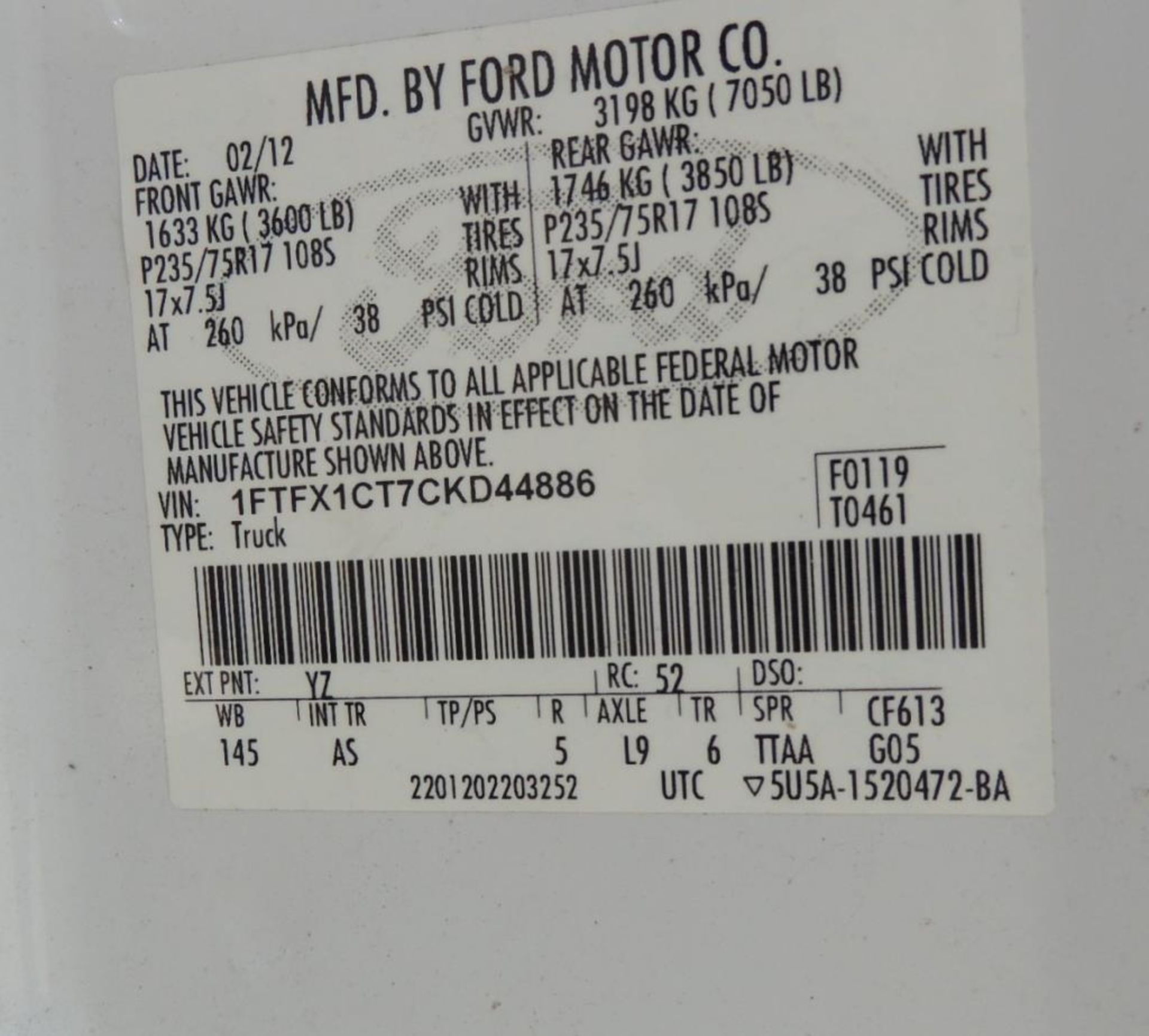 2012 Ford Pickup - Image 17 of 24