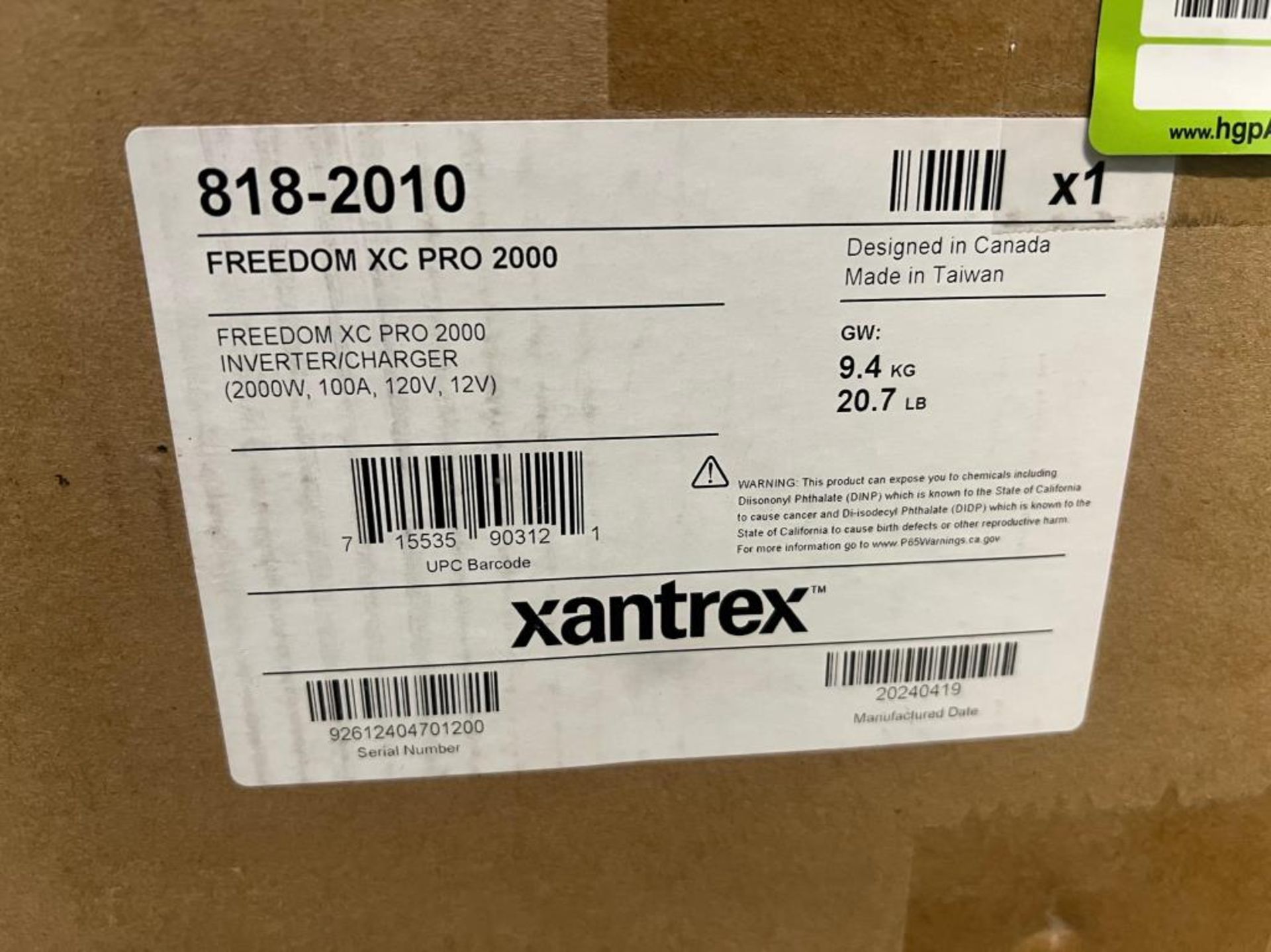 Xantrex Freedom XC Pro 2000 (Needs Repair) - Image 3 of 4