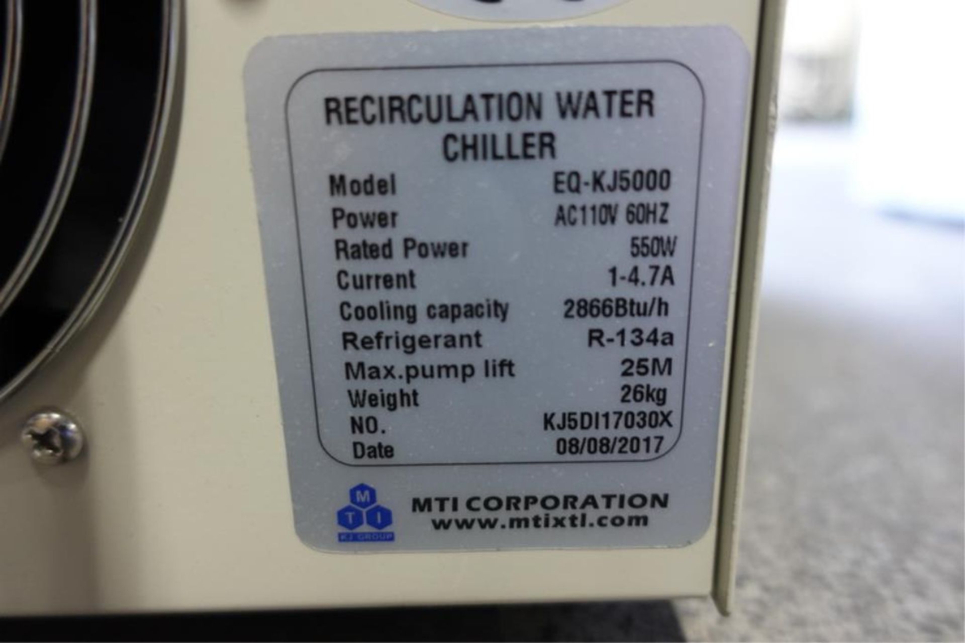 MTI Corporation KJ-5000 Recirculating Chiller - Image 3 of 3