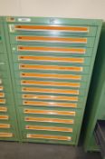 Stanley Vidmar 14-Drawer Parts Supply Cabinet