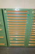 Stanley Vidmar 14-Drawer Parts Supply Cabinet