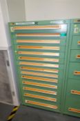 Stanley Vidmar 14-Drawer Parts Supply Cabinet