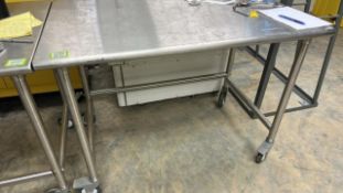 Stainless Steel Table on Wheels