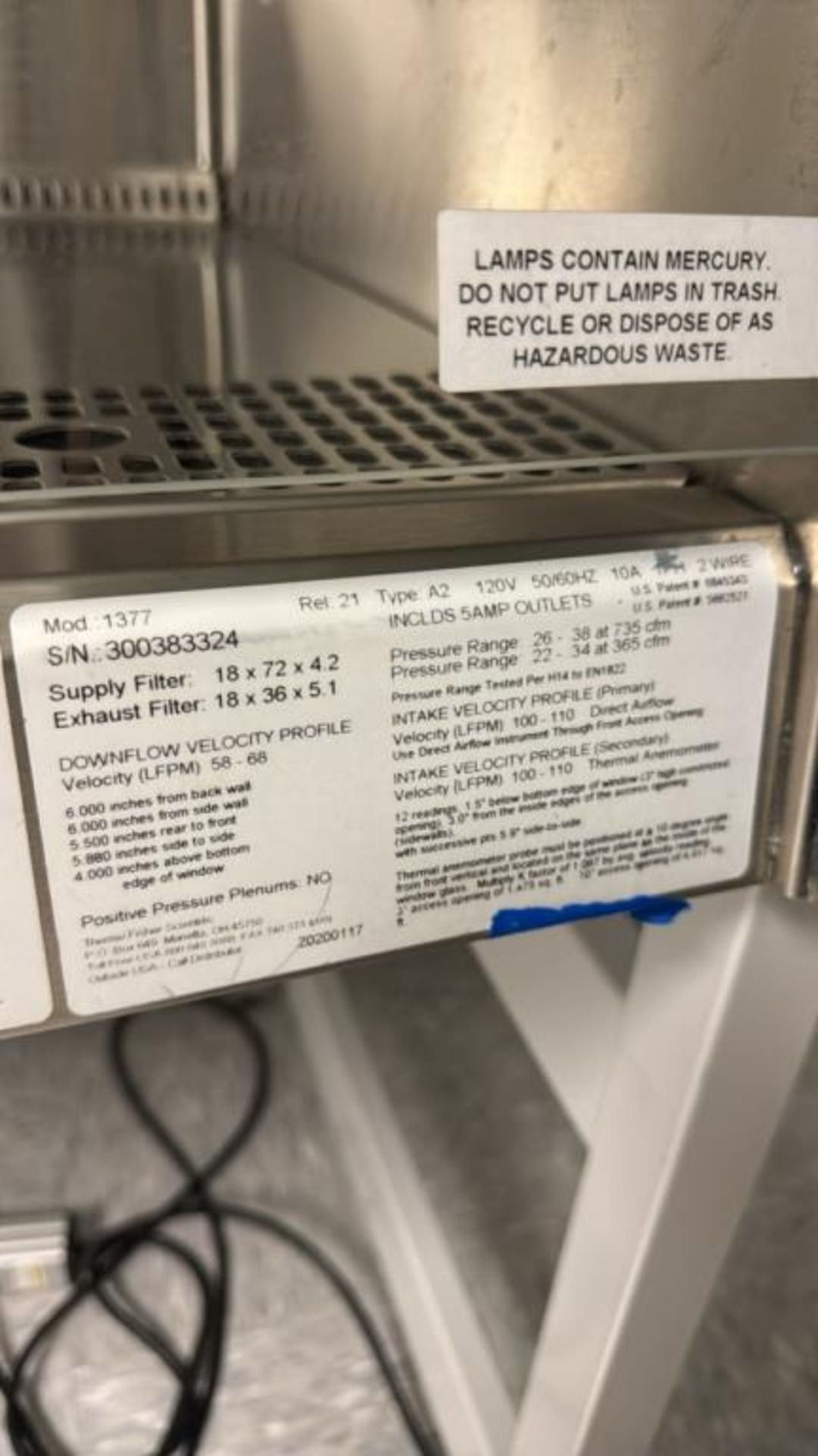 Thermo Scientific Biosafety Cabinet - Image 3 of 6
