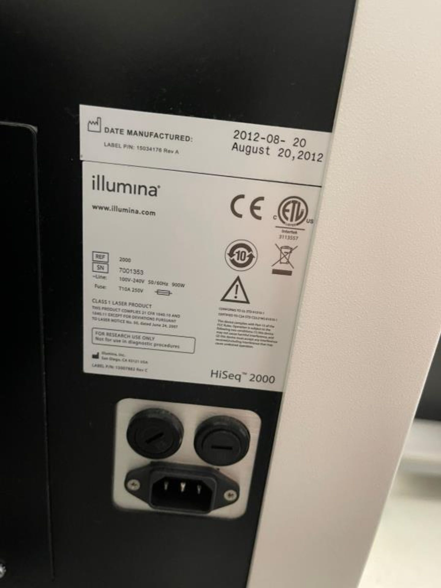 Illumina HiSeq 2000 System - Image 7 of 7