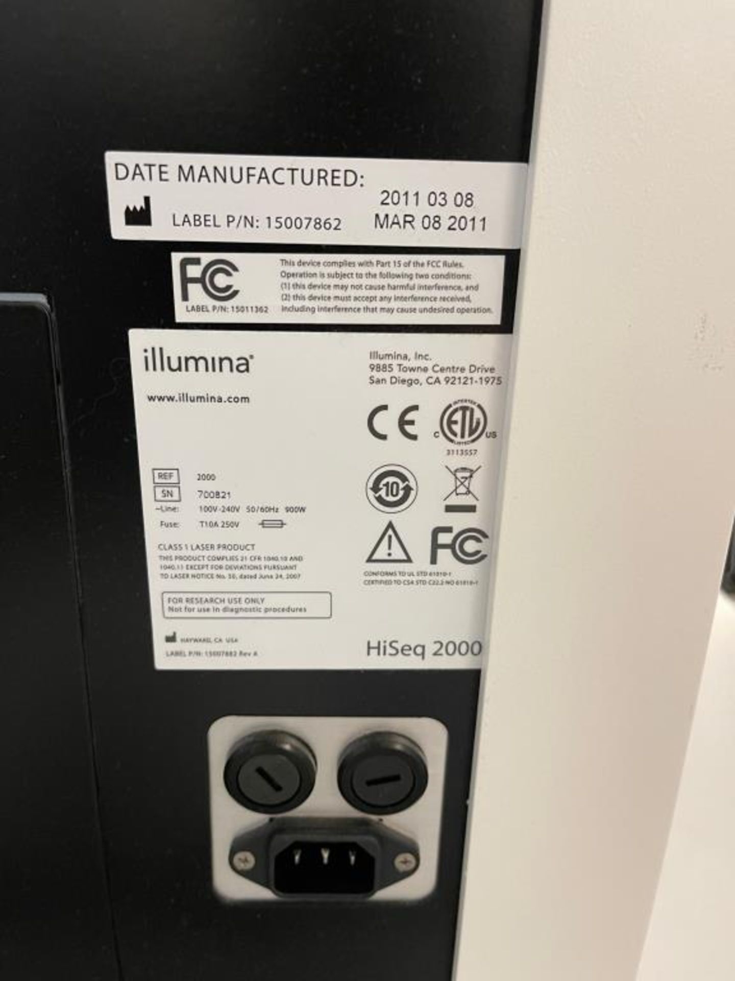 Illumina HiSeq 2000 System - Image 6 of 6