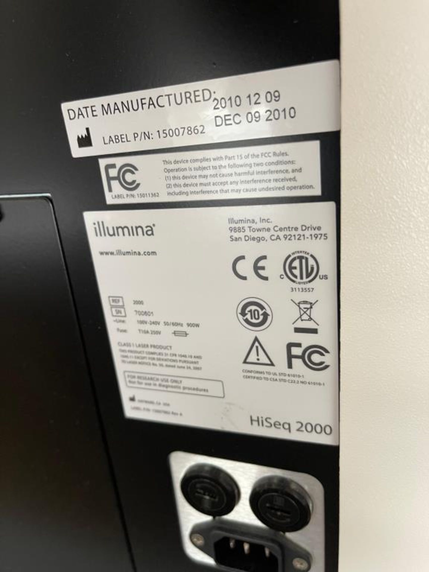 Illumina HiSeq 2000 System - Image 3 of 6