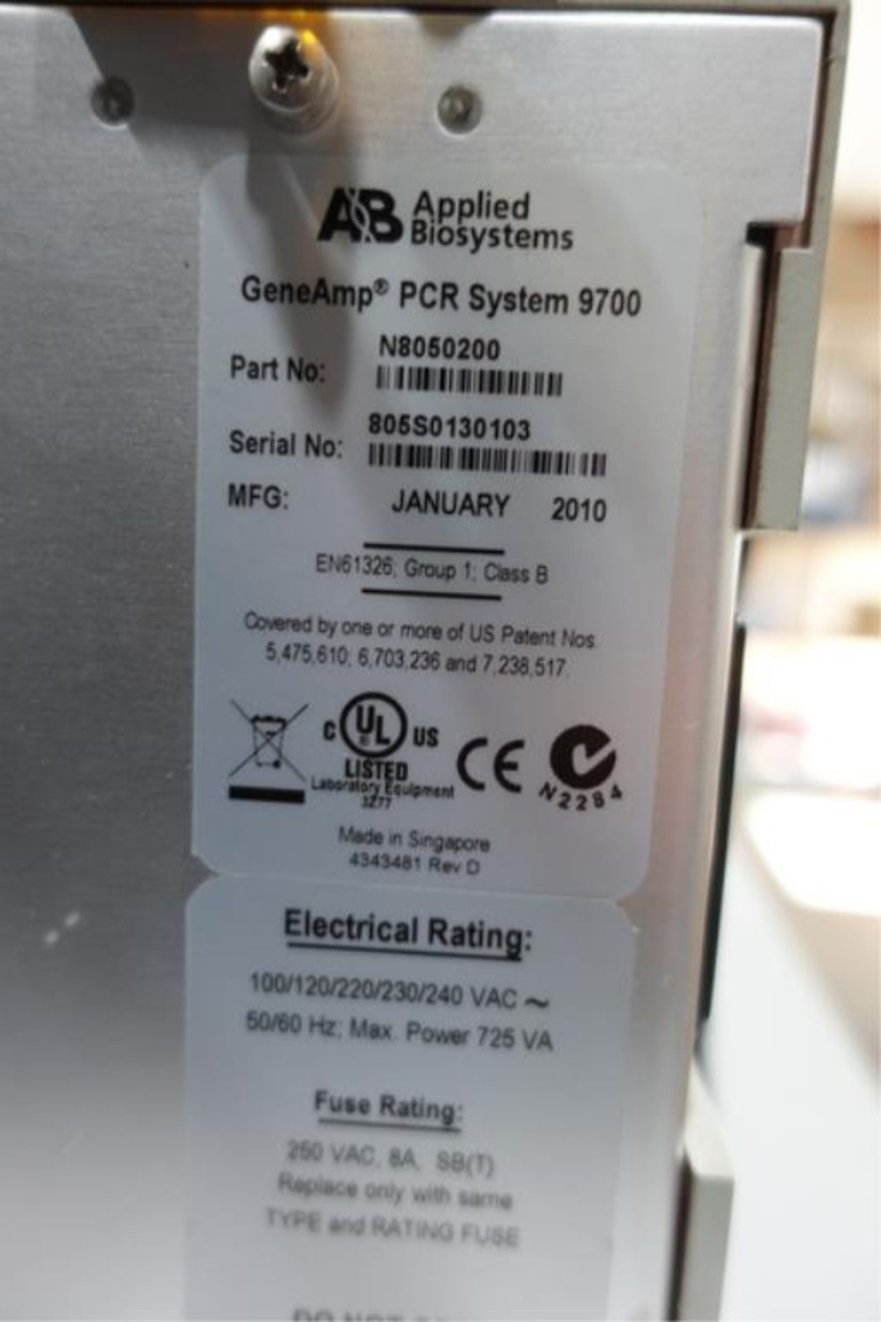 Applied Biosystems 9700 PCR System - Image 3 of 3