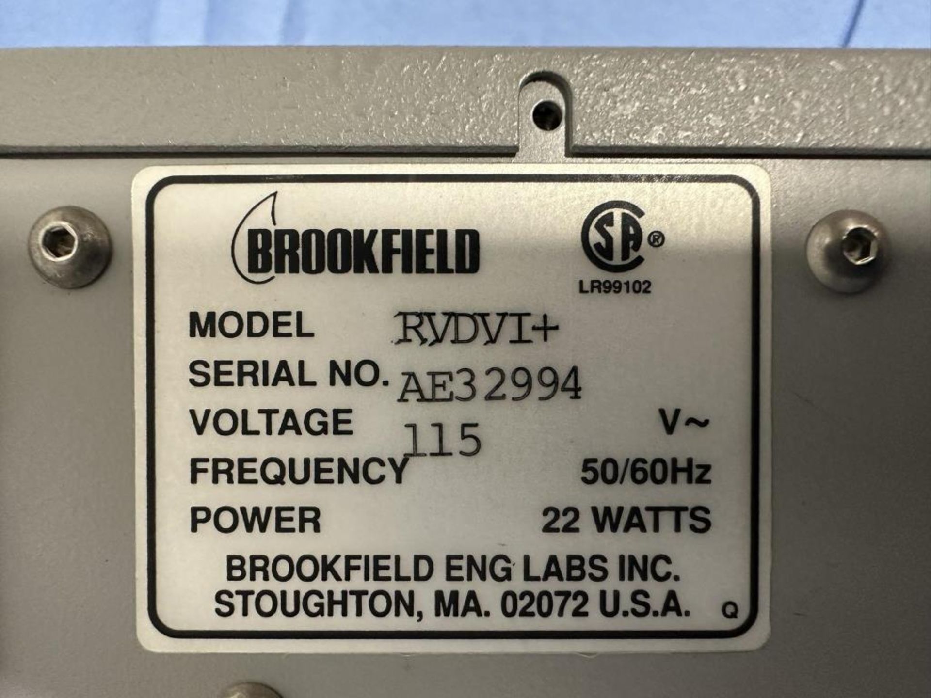 Brookfield DV-I+ Viscometer - Image 3 of 3
