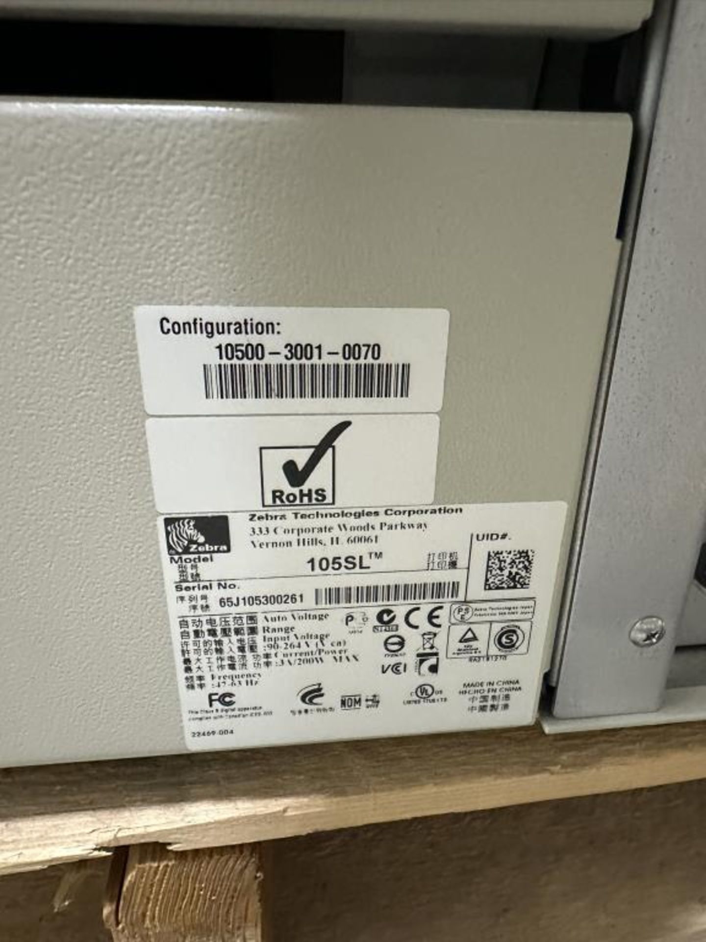Zebra105 SL Thermal Label Printers - Image 5 of 5