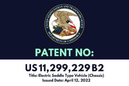 US Patent: Electric Saddle Type Vehicle Chassis