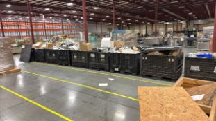 Lot of 12 Bins with Assorted Spare Parts