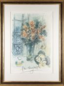 MARC CHAGALL (NACH) - 'LES FLEURS ROUGES'