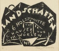 CARRY HAUSER UND GOERG PHILIPP WÖRLEN - 'TITELBLATT DER MAPPE LANDSCHAFTEN'