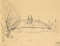 CONRAD FELIXMÜLLER - MAPPENWERK ' FÜNF REGENSBURG-ZEICHNUNGEN' (1971)