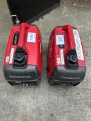 (1) Honda EU20i 2.0kW Generator S/N:EACT-1227300 (2014) (2 x 13 Amp) & (1)Honda EU20i 2.0kW Generato