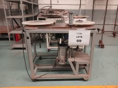 Table with motor for winding