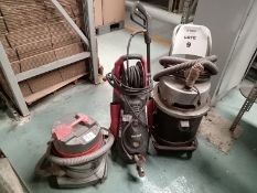 Lot of (3) vacuum cleaners and pressure washer