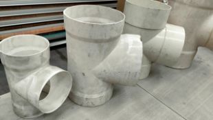 Lot of approximately (680) pieces of PVC materials, sanitary type