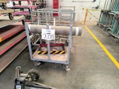 Lot of platform trolleys with wheels