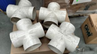 Lot of approximately (1,050) pieces of PVC materials, sanitary type