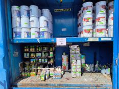Lot of paint, varnishes and solvents (Current and expired)
