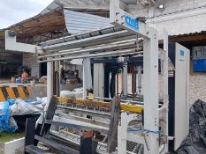 Stretch wrapping film machine