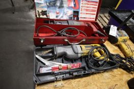 (1) Milwaukee Recip Saw, (1) DeWalt Recip Saw