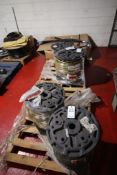 (3) Skids with Hoses and Reels of Hoses On Mezzanine