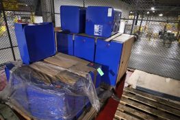 New (9) Small Blue Tanks, (6) Large Blue Tanks On Mezzanine
