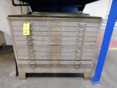Hamilton Blue Print Cabinet, 10 drawer