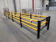 (10) Sections of A-Safe Safety Barricade, (2) Swing Gates, Approx. 35'L x 45
