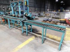 Evertt Industries 12MIT Cut Off Saw with infeed and outfeed conveyor, sn-1212