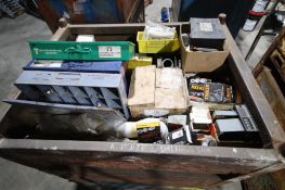 (3) Steel Boxes with Maintenance Crib Items-Bearings, Parts Boxes, O-Rings, Fasteners, Etc.