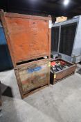 (3) Steel Boxes with Maintenance Crib Items-Cylinders, Hoses, Valves, Etc.
