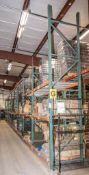 (10) sections pallet racking, (1) 42