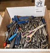 Box misc. screwdriver, driver bits, Torx bits, allen bits, etc.