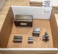 Kanet KVH2 magnetic V-block and (4) assorted V-blocks (1) clamp