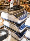 (3) Uline H1651 counting scales w/ power adapters