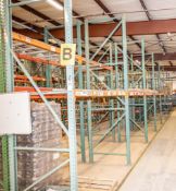 (9) sections pallet racking, (10) 42