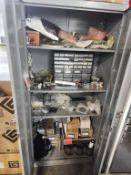 2-Door Cabinet With Gerber Spares Including Boards, Belts, Filters, Motors, And Various Other Spares