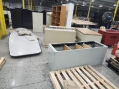 Large Lot Of Misc Office Furniture Including Desks, Bookcases