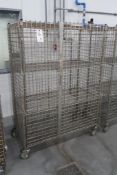 Uline Mobile Stainless Steel/Chrome Wire Security Cage