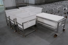 (6) Assorted Bulk Storage Lug Carts