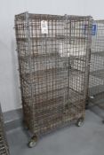 Uline Mobile Stainless Steel/Chrome Wire Security Cage