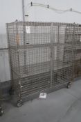 Uline Mobile Stainless Steel/Chrome Wire Security Cage