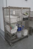 Uline Mobile Stainless Steel/Chrome Wire Security Cage