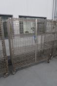 Uline Mobile Stainless Steel/Chrome Wire Security Cage
