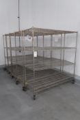 (5) Uline Mobile Stainless Steel/Chrome Wire Racks