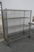 Uline Mobile Stainless Steel/Chrome Wire Security Cage